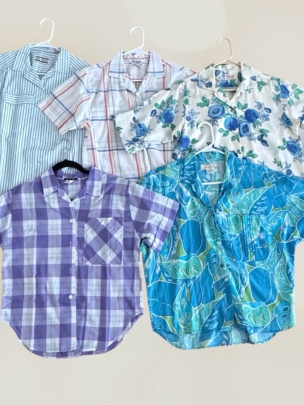 Bundle of 5 Vintage Button Down Short Sleeve Shirts